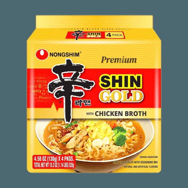 Premium Shin Gold Ramyun Chicken Broth Flavor Ramen18.3 oz