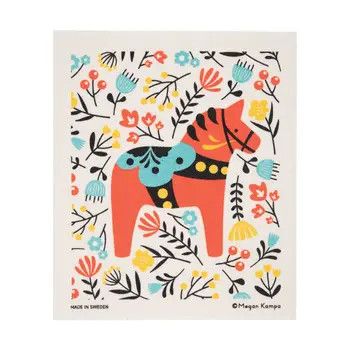 Swedish Dishcloth - MK Dala Horse