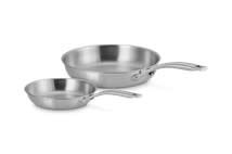Set of 2 Essential Stainless Steel 8 In 10 In Fry Pan  | Le Creuset