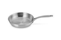 Essential Stainless Steel Shallow Round Fry Pan 10 In  | Le Creuset