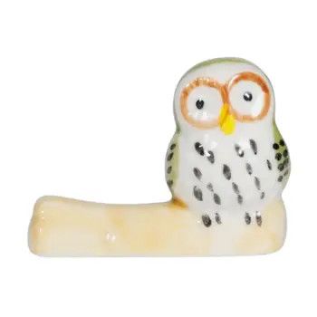 Owl Porcelain Chopsticks Rest 2"H (12/288) | Urban Tokyo