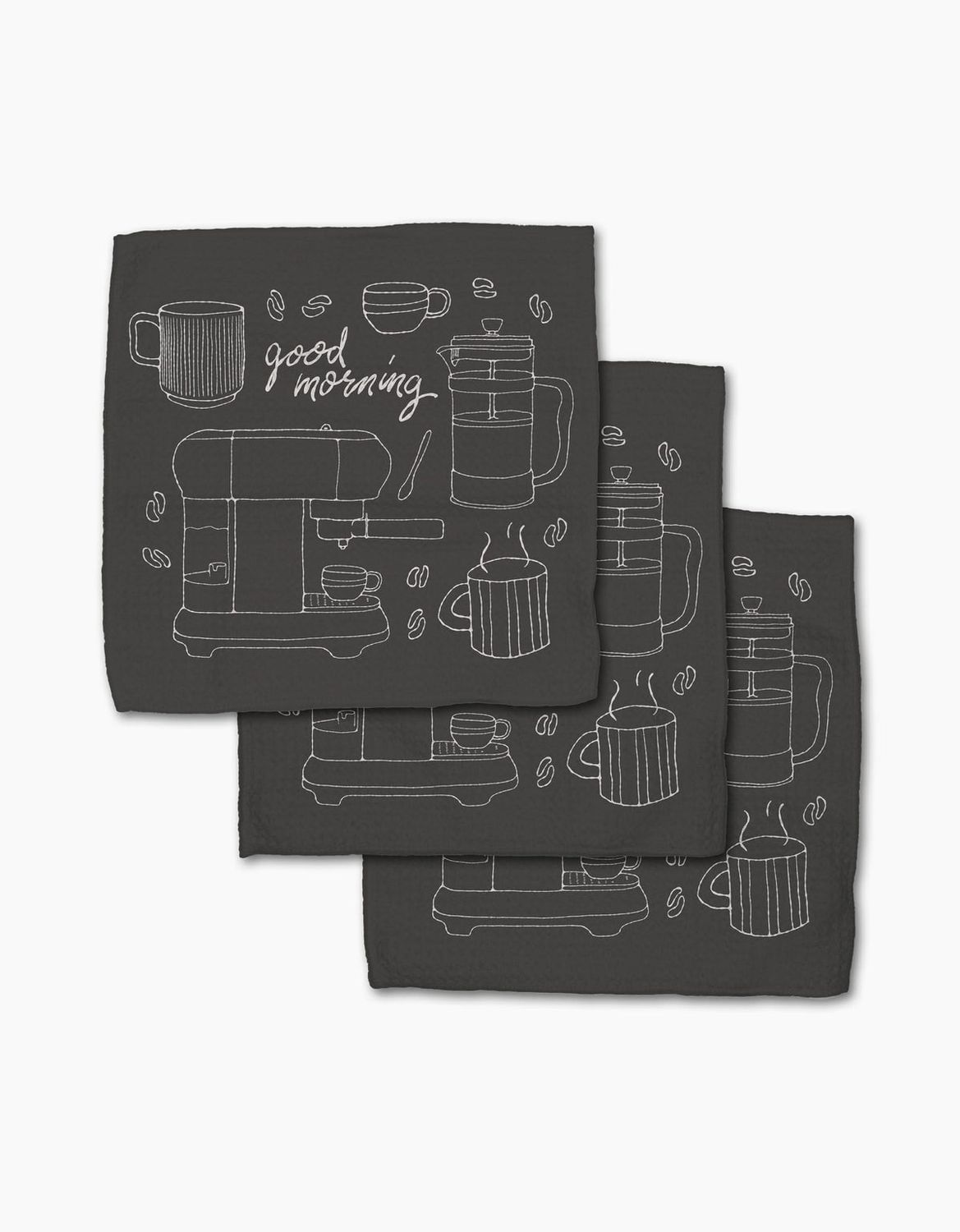 Good Morning Coffee Dishcloth Set | Geometry