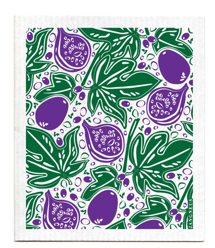 Swedish Dishcloth - Figs - Green | Jangneus