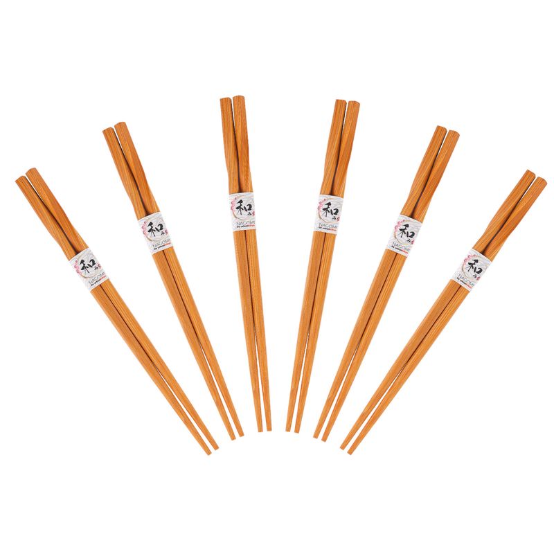 36 Pairs Twisted Bamboo Chopsticks Pack (1/40)
