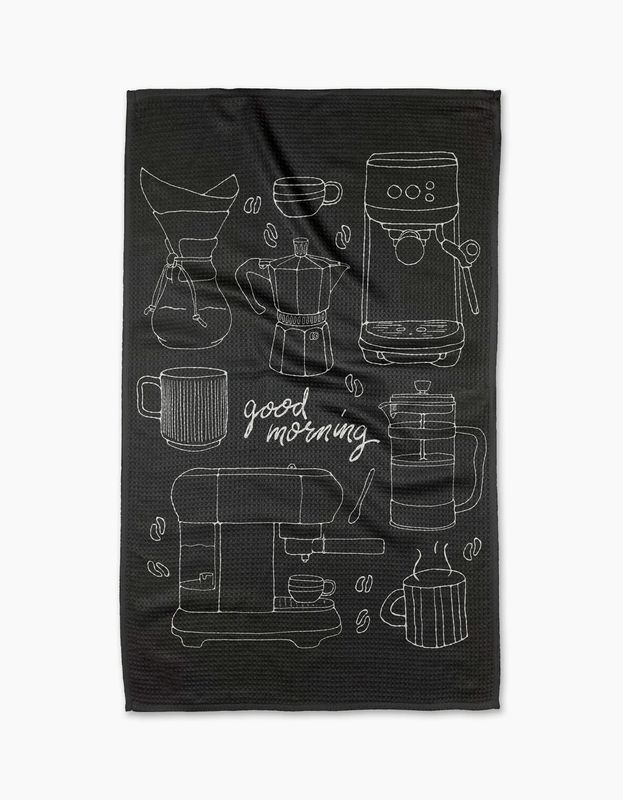 Good Morning Coffee Tea Towel | Geometry