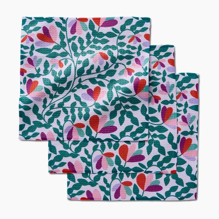 Spring Wavy Leaves Dishcloth Set | Geometry