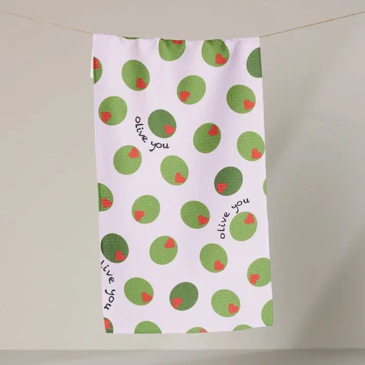Olive You Bar Towel | Geometry