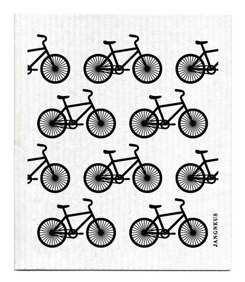 Swedish Dishcloth - Bikes - Black | Jangneus