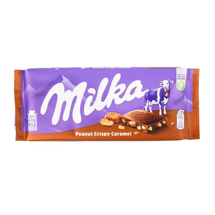 Milka Peanut Crispy Caramel 90g (European)