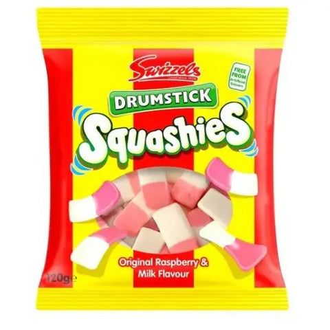 Swizzels Drumstick Squashies Original Raspberry &amp; Milk 140g (UK)