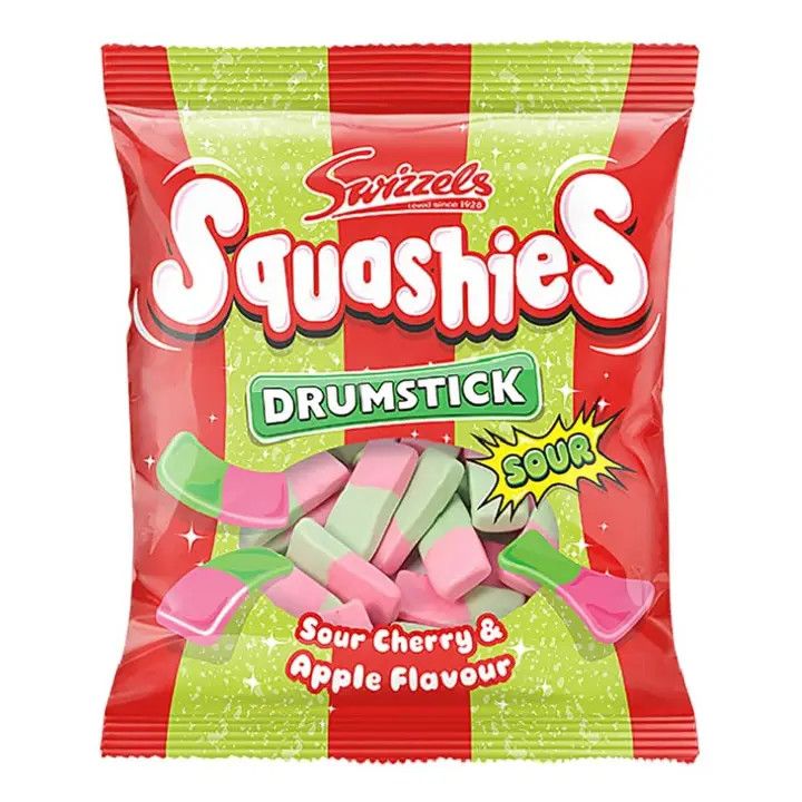 Swizzels Drumstick Squashies Sour Cherry &amp; Apple 140g (UK)