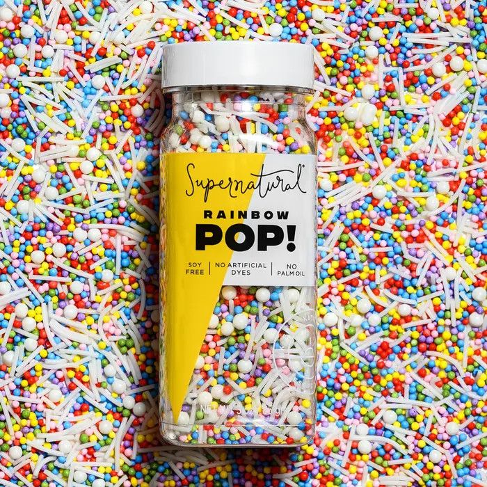 Dye-Free Rainbow Pop! Nonpareil Sprinkles