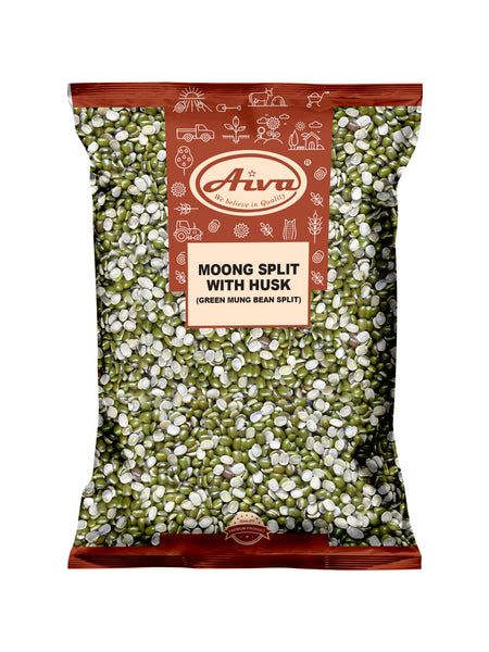 Moong Split With Husk (Green Mung Bean Split) | 2 lb
