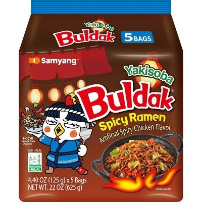 Yakisoba Buldak Spicy Ramen Artificial Spicy Chicken Flavor Japanese Style