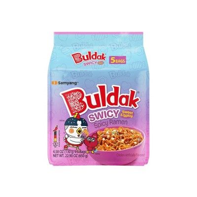 Swicy Buldak Noodles Sweet &amp; Spicy Hot Chicken Flavor Ramen 22.9 oz