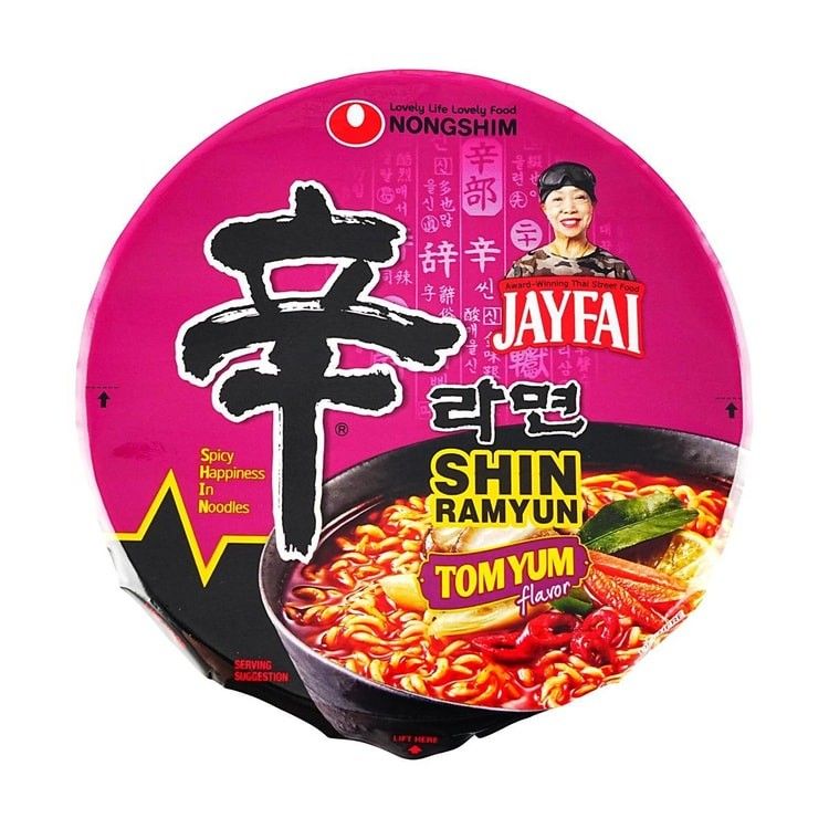 Jay Fai Shin Ramyun Korean Instant Noodles Tom Yum Flavor 4.33 oz