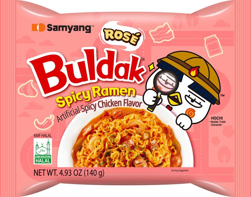 Rose Buldak Spicy Ramen,4.93 oz