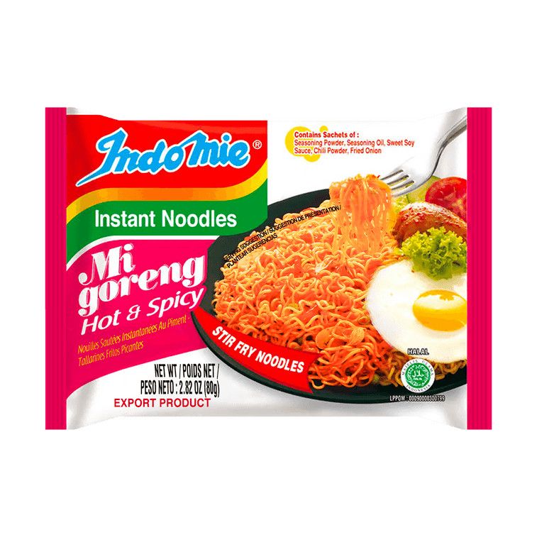 Indonesian Mi Goreng Migoreng Instant Stir Fry Noodles, Hot and Spicy Flavor, 14.1 oz