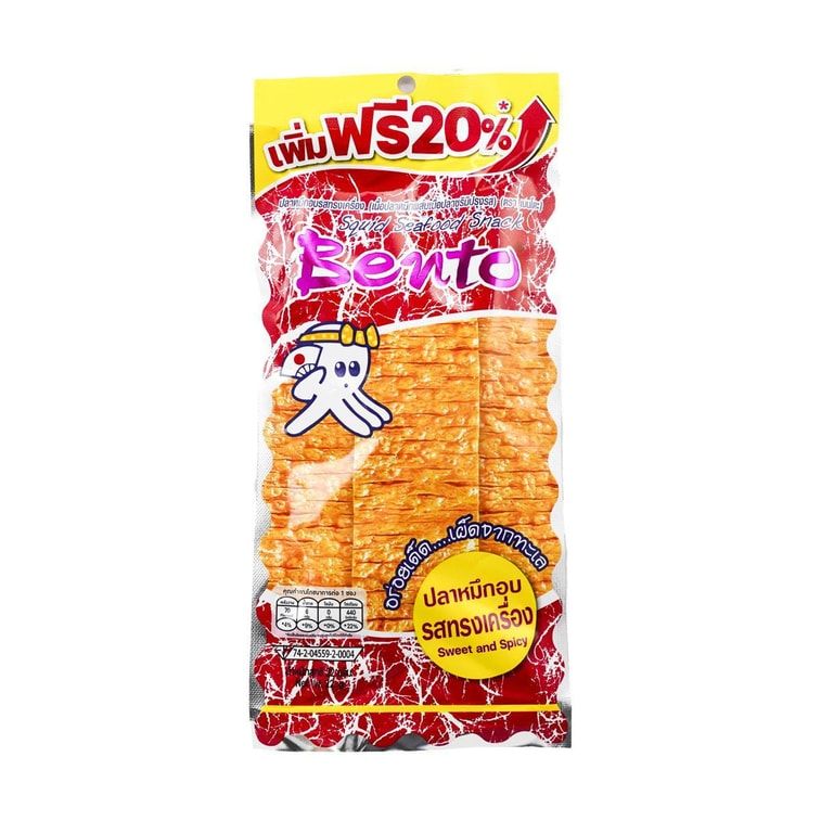 Dried Squid Snack, Sweet &amp; Spicy Flavor, 0.63 oz