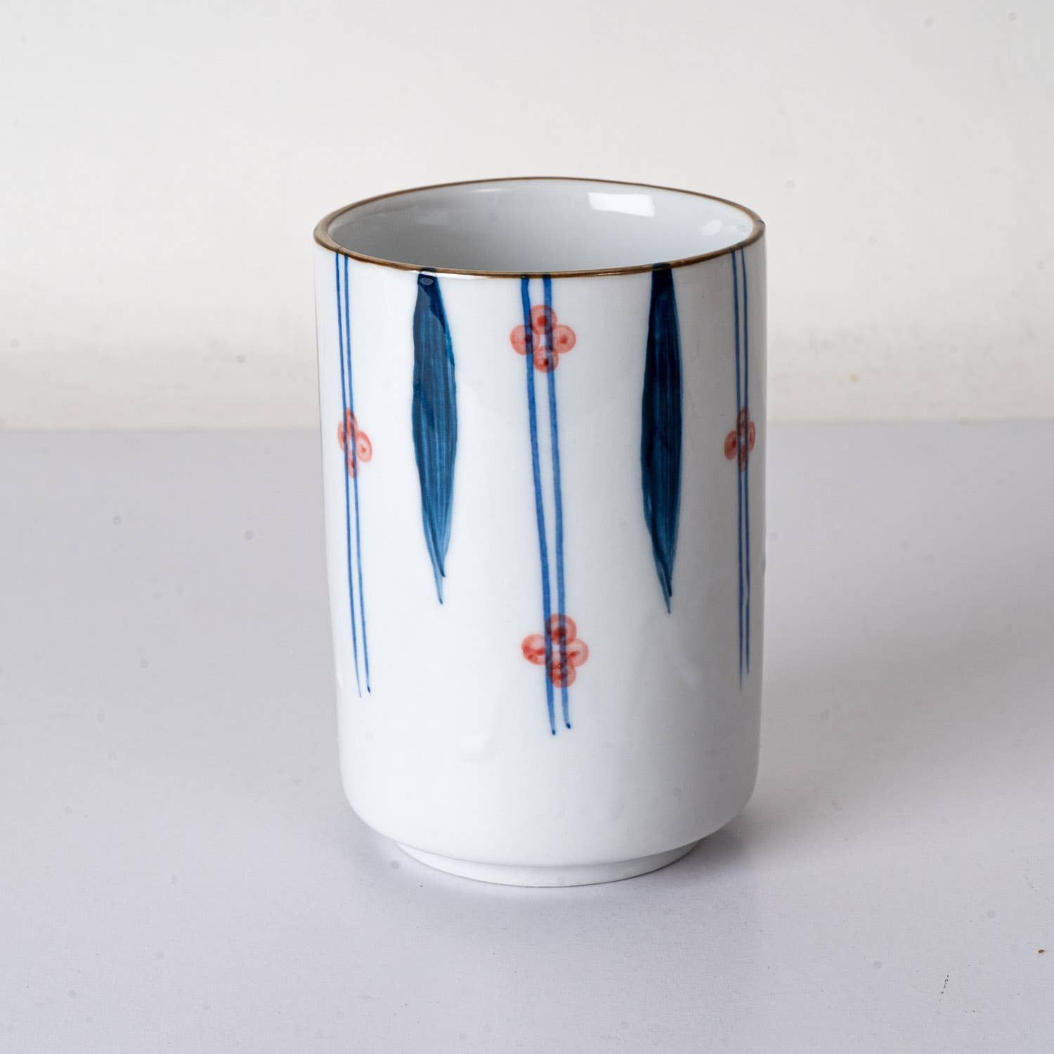 Tokusa Lines Yunomi Style Tea Cup Reactive Glaze 10 fl oz (12/72) | Urban Tokyo