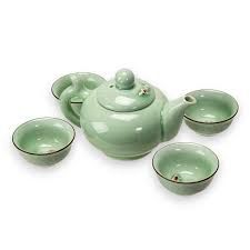 Japanese Koi Fish Kung Fu Tea Set 8oz Tea Pot with 4 Cups (1/30)