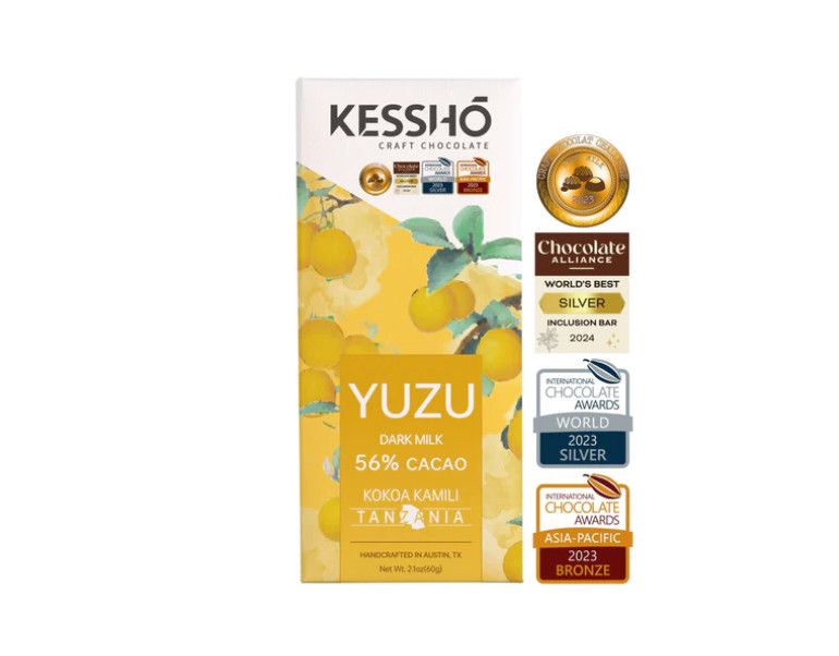 Japanese Yuzu 56% Dark Milk Chocolate Bar– Single Origin | KESSHŌ