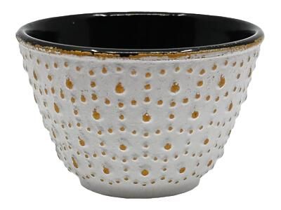 4oz White Hobnail Cast Iron Tea Cup