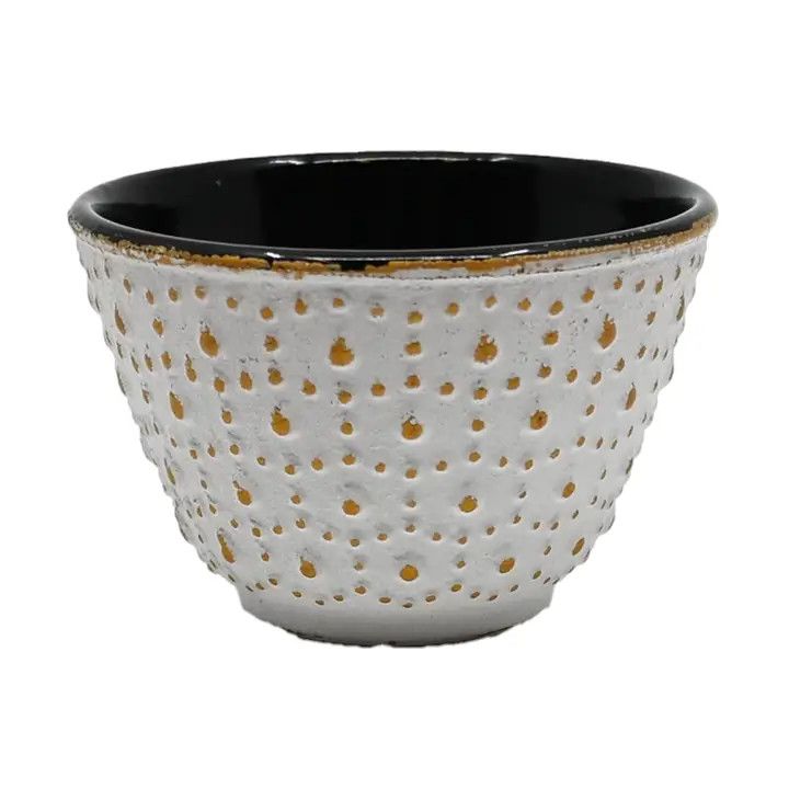 4oz White Hobnail Cast Iron Tea Cup (1/36)