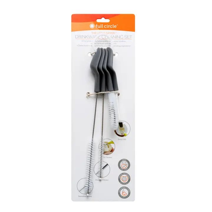 Little Sipper Drinkware Cleaning Set, Gray