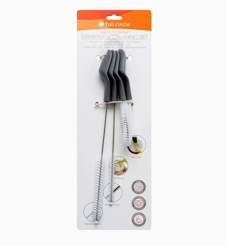 Little Sipper Drinkware Cleaning Set, Gray