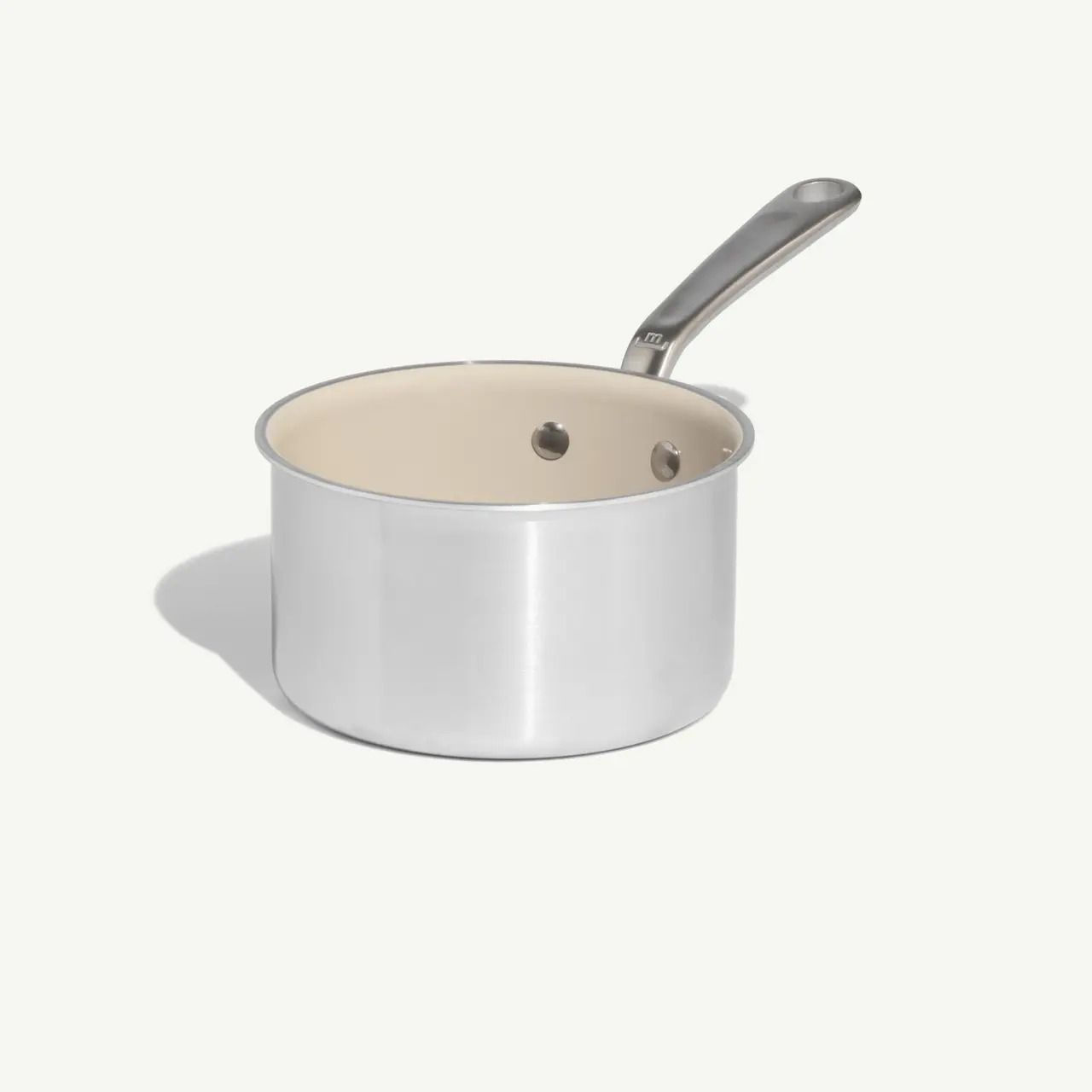 CeramiClad™ 2 qt. Non-stick Saucepan with Lid - Sand | Made In