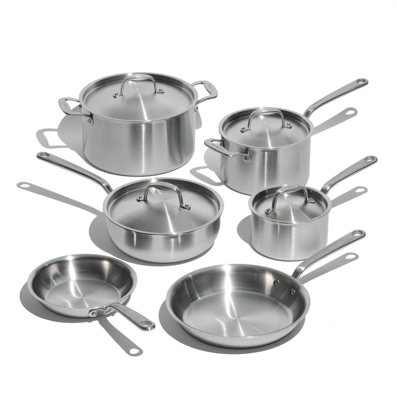 10PC Stainless Clad Cookware Set | Made In