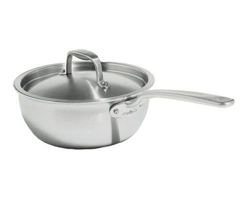 Stainless Clad 2 qt. Saucier with Lid | Made In