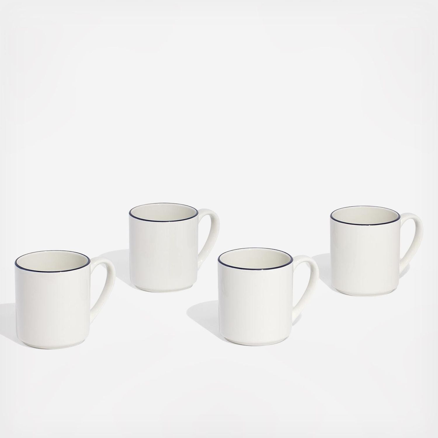 Set of 4, 12 oz. Coffee Mugs - White | Made In