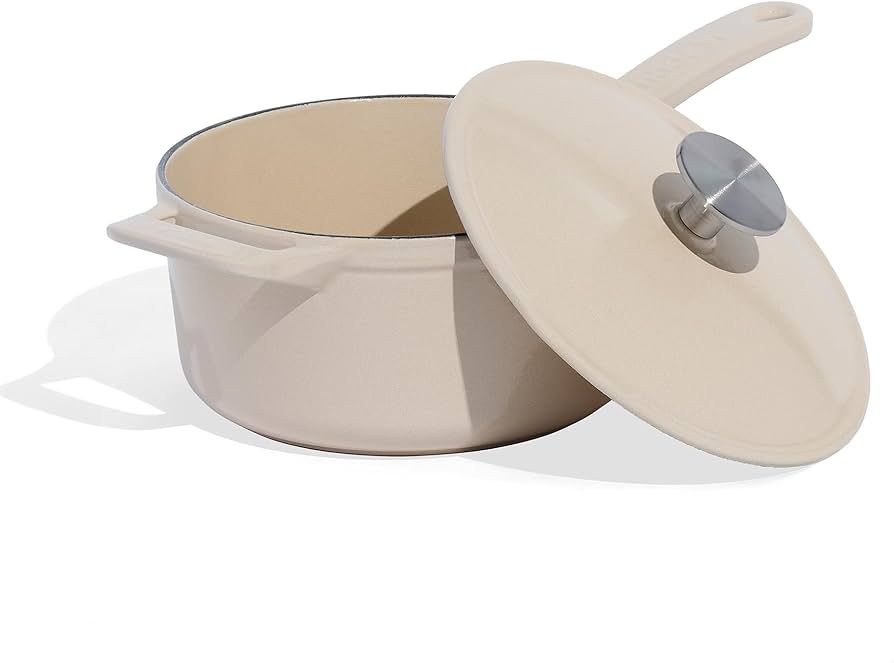 Enameled Cast Iron 2 qt. Saucepan - Antique White | Made In