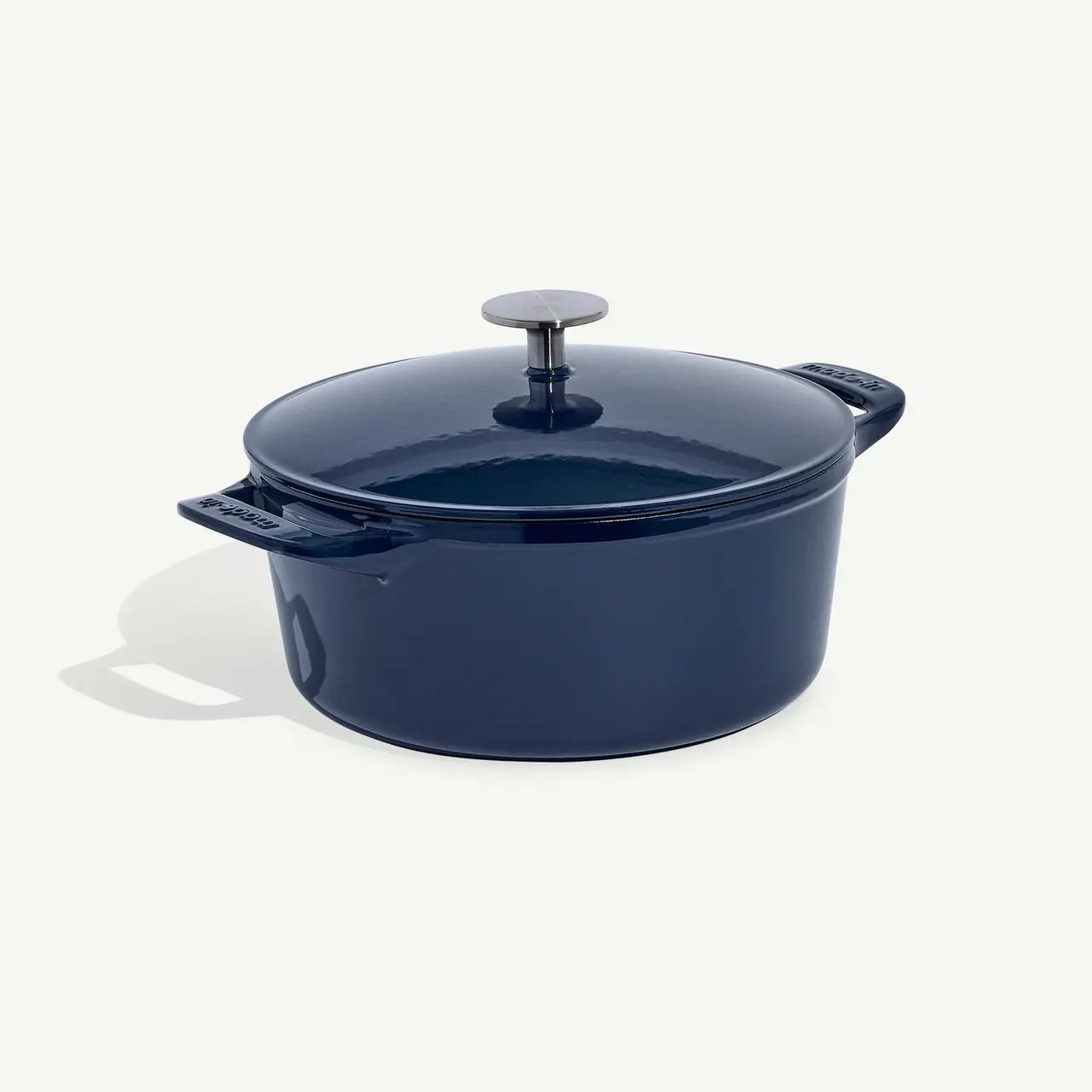 Enameled Cast Iron 5.5 qt. Round Dutch Oven - Harbour Blue | Made In