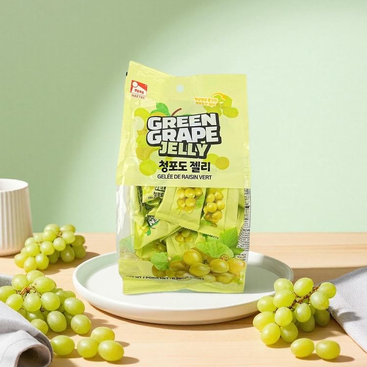 Mixed Flavor Jelly Gummy Candy Green Grape Mango Strawberry 11.29 oz