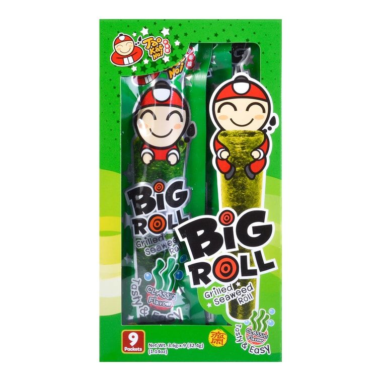 Big Roll Grilled Seaweed Roll Original Flavor, Single Roll