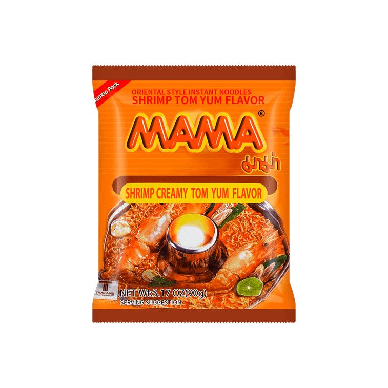 Thai Instant Noodles Shrimp Creamy Tom Yum 90g, Single Pack