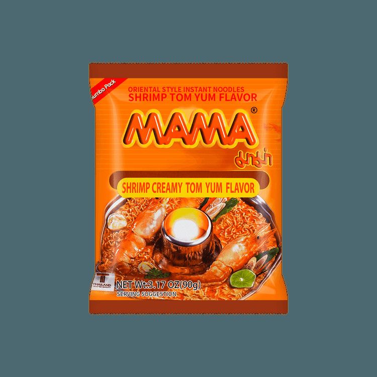 Thai Oriental Style Instant Noodles Shrimp Creamy Tom Yum Flavor, 3.17 oz