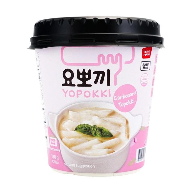 Korean Instant Tteokbokki Cup Carbonara 4.23 oz
