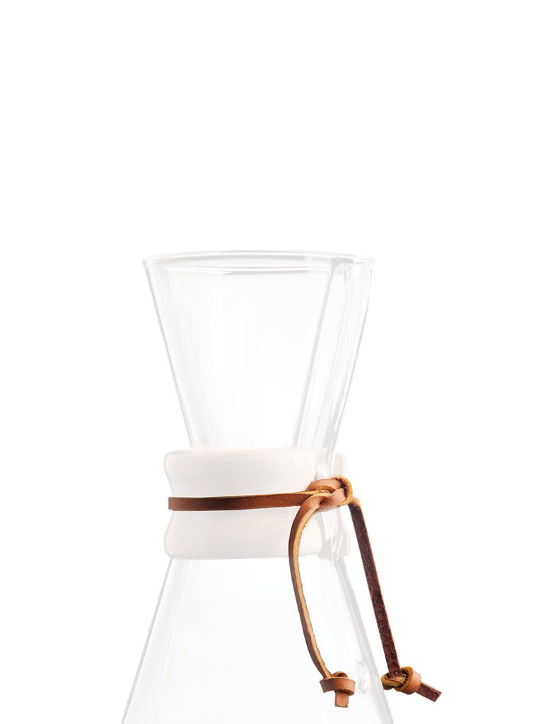 Wood Collar for 3 cup coffeemakers with 21" original rawhide WS