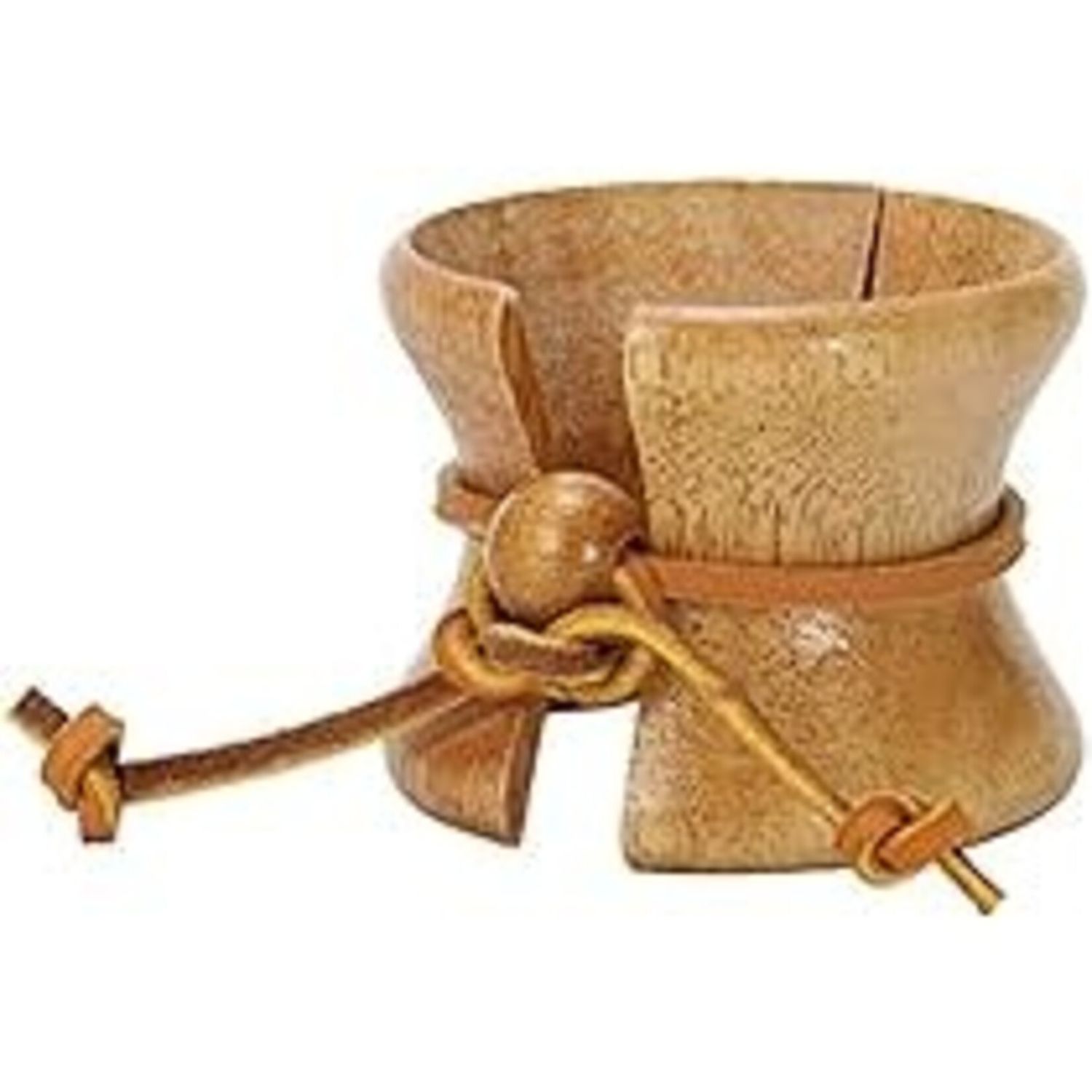 Wood collar for 6,8,10 Cup with 24" Original rawhide and bead WS
