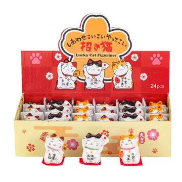 Maneki Neko Lucky Cat Figurines 2 Inch (1/30)