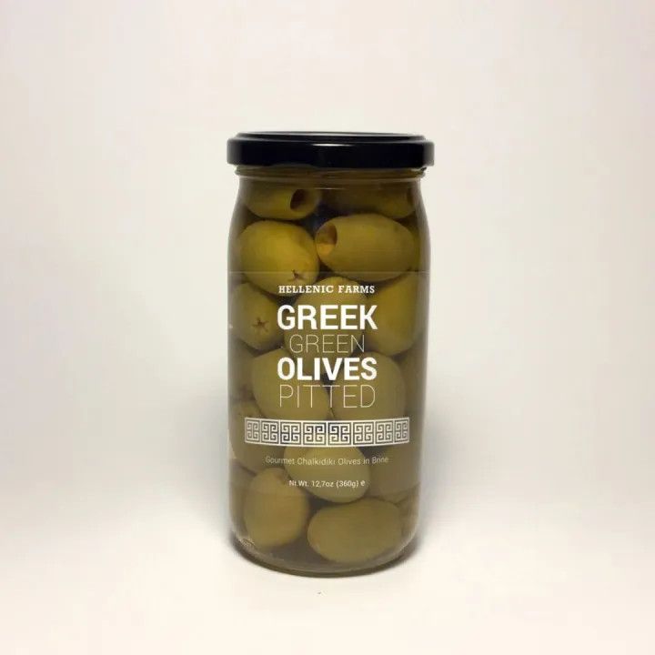 Hellenic Farms Greek Green Pitted Olives