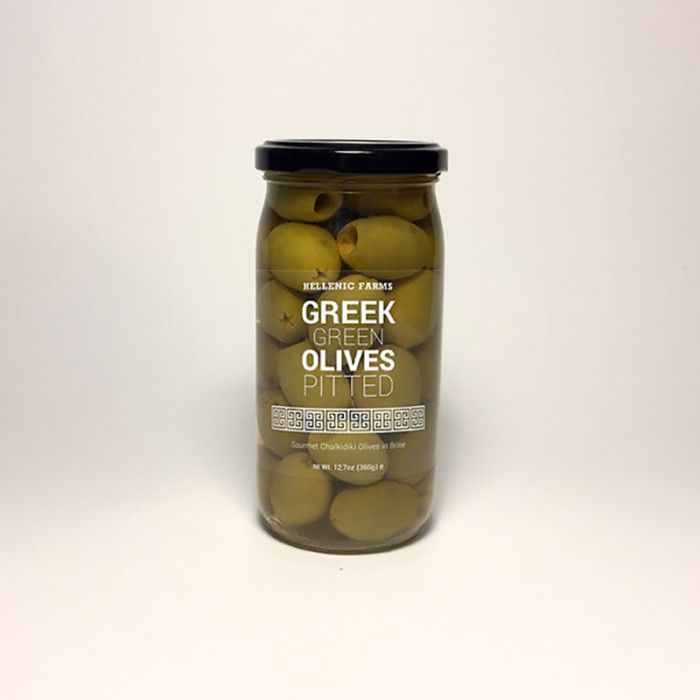 Hellenic Farms Greek Green Pitted Olives