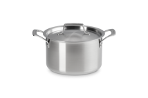 Essential Stainless Steel Deep Round Stockpot Ss Lid 4 Qt  | Le Creuset