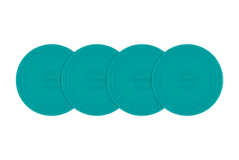 Silicone Coasters (est. 1925) - Riviera Set of 4 - 4" diameter | Le Creuset