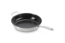 Essential Stainless Steel Shallow Round Fry Pan Ns 11 In  | Le Creuset