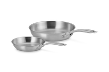 Set of 2 Essential Stainless Steel 8 In 10 In Fry Pan  | Le Creuset